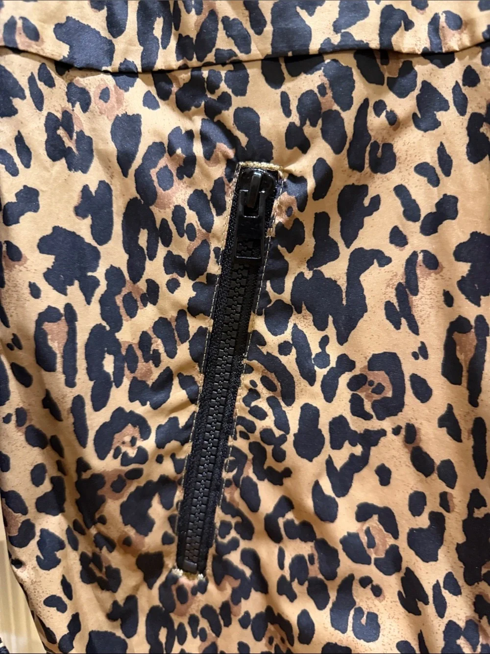 J. Crew Leopard Print Anorak Rain Jacket with Red Trim